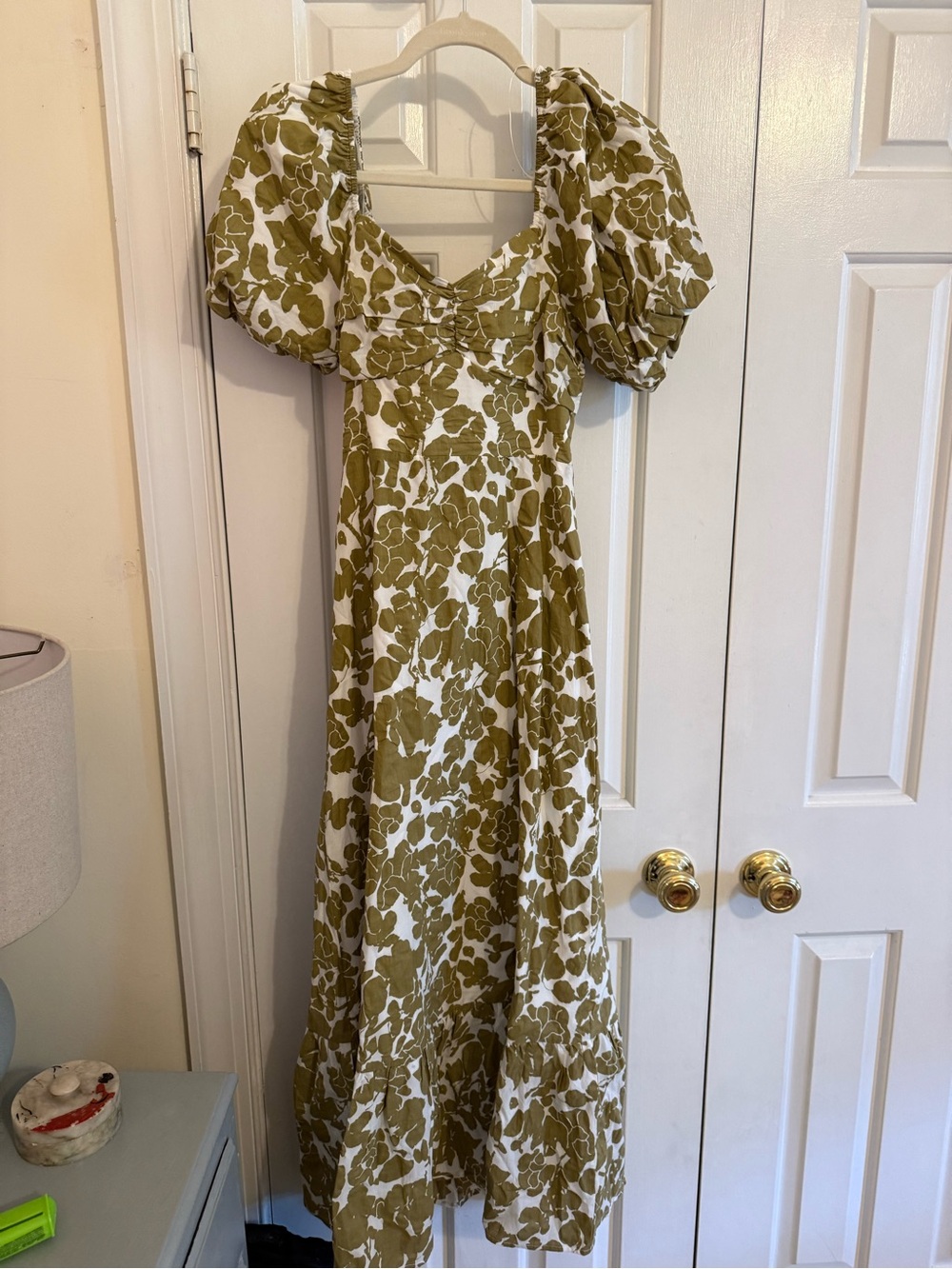 English Factory floral print midi dress green size small